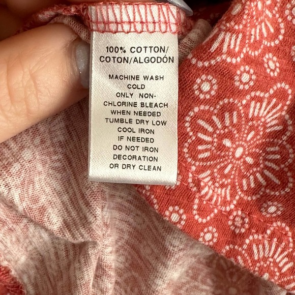 Loft Geometric Bow Back Vintage Soft Tank Size Large - Picture 5 of 6